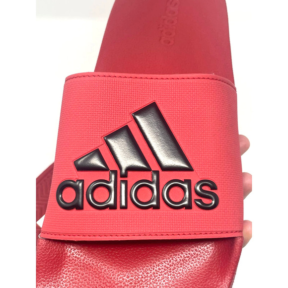 *Rare* Adidas Adilette Shower Slides Mens 13 Sports Sandals Slippers EE7039 Red - Picture 7 of 9